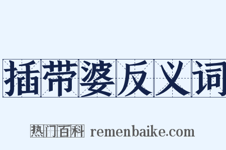 插带婆反义词是什么意思的图片